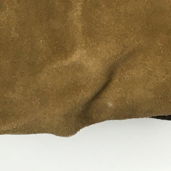 Vintage 1970s Wool Suede Cardigan brown tan - Picture 14 of 16